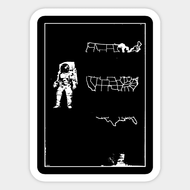 American Flag Astronaut Sticker by HRNDZ